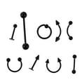 thumbnail image 1 of Piercing Del Cuerpo Del Del Labio de La de Del Vientre Del de de La Bola de 9Pcs Zulema Joyería del cuerpo, 1 of 6