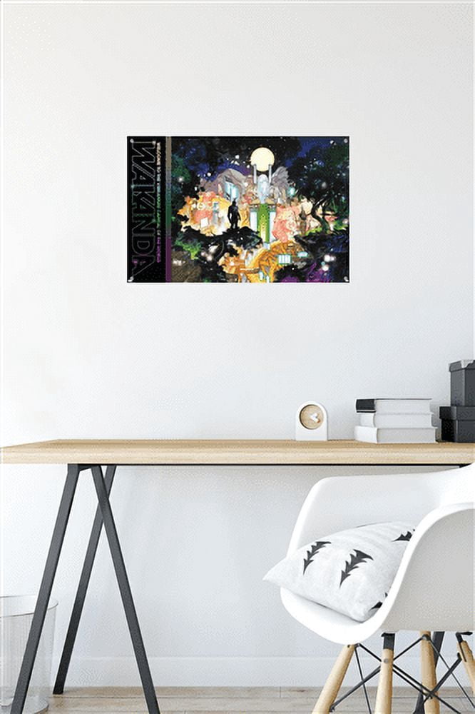 Marvel: Hero Lands - Wakanda 2 Wall Poster with Push Pins, 14.725" x 22.375"