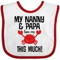 thumbnail image 3 of Inktastic Nanny and Papa Grandson Crab Boys or Girls Baby Bib, 3 of 4