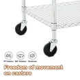 thumbnail image 7 of Commercial Grade Cart, Ventilated Storage Baskets with Wire Shelves and Handle, Food Storage Trolley, Utility Shelf, 3 Tiers, High/Low Handle, 7 of 7
