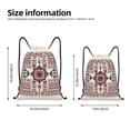 thumbnail image 2 of Xecao Fashion Tatreez1 Pattern Sports Drawstring Backpack - String Swim Gym Bag with Wet Proof Pocket for Women&Men-Small, 2 of 6