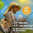 thumbnail image 4 of TOP-EX Waterproof Sun Hat Men's Wide Brim Sun Protection Hat Outdoor Trekking Hat with Neck Protection Safari Summer Hat Foldable Light Grey M/L, 4 of 7