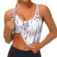 thumbnail image 3 of Fotbe Lavender Flowers Sujetador Deportivo Largo sin Aros para Mujer con Almohadillas y Soporte Medio, Transpirable y Absorbente, Camiseta Tipo Chaleco o Tank Top-Medium, 3 of 8