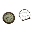 thumbnail image 5 of 2 Pieces Singing Bird Clock Wall Decor Wood Stand Chirps Every Hour with Birdsong for Home Office Decoration, 5 of 7