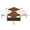 White + Walnut + MDF, variant on Modern Nesting Coffee Tables Set of 4 - Mid Century Square Living Room Table, Free Adjustable Shape, Versatile Accent Furniture Black & White