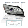 thumbnail image 3 of Spec-D Tuning Right Passenger Side Chrome Projector Headlight Compatible with 2013-2015 Chevy Malibu, 2016 Chevy Malibu Limited, 3 of 5