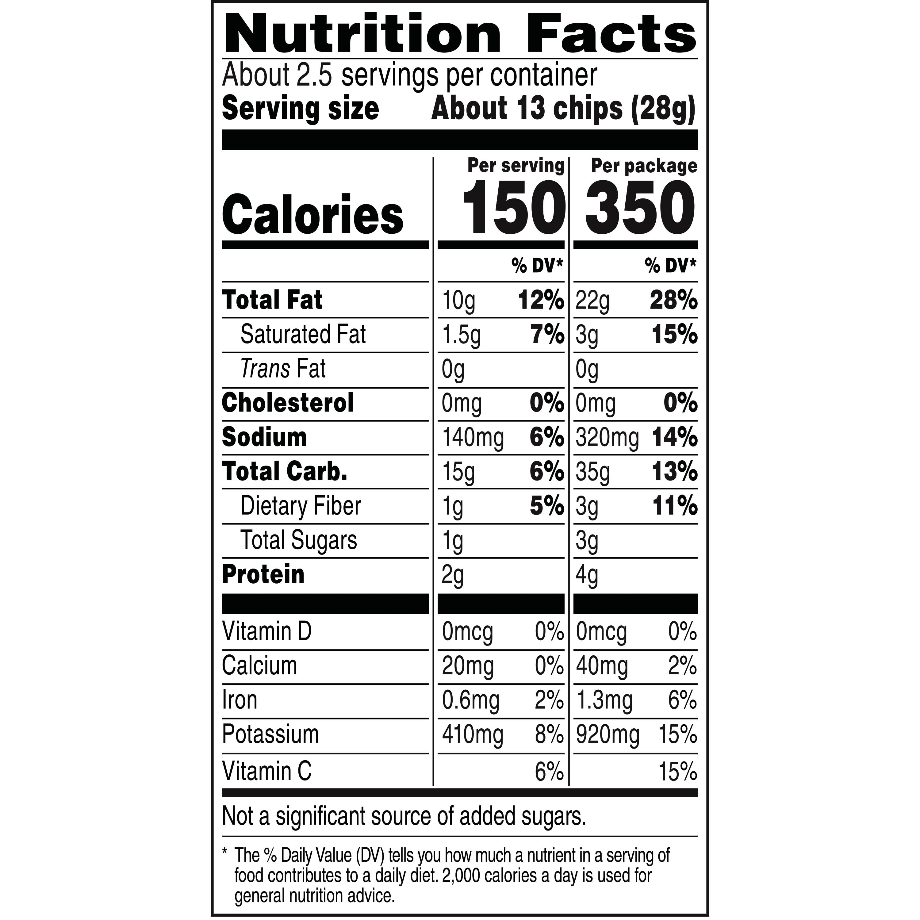 Ruffles Potato Chips, Doritos Cool Ranch Flavor Snack Chips, 2.25 oz Bag