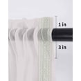 thumbnail image 6 of Sage Green Boho Striped Curtains 72 Inch Length,Sheer Curtains for Bedroom Living Room Window Vintage Ethnic Tribe Geometric Rod Pocket Drapes Kitchen Curtains Small Half Window 52"x72" 2 Panels, 6 of 7