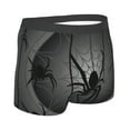 thumbnail image 3 of Balery Black Spiders Men's Boxer Briefs, Soft and Breathable Cotton Underwear with nylon Waistband-Small, 3 of 9