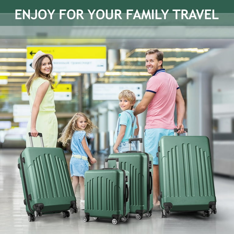 Zimtown 4-Piece Lightweight Hardside Spinner Luggage Set