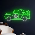 thumbnail image 2 of Handmadetneonsign St. Patrick's Truck Neon Sign, Shamrock Truck Neon Light, Home Decor, 2 of 5