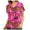 Pink, variant on Xfvqtps Scrub Tops for Women Pink Ribbon Breast Cancer Awareness Scrubs Comfortable Lightweight Nursing Uniforms V-neck Short Sleeve Nurse Top Working Uniforms with Pockets Pink