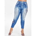 thumbnail image 3 of Floral de impresión en 3D del tamaño extra grande Jeggings Rosegal Leggings de talla grande, 3 of 5