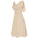 thumbnail image 2 of ICHUANYI Clearance Women Formal Wedding Bridesmaid High-waist Party Ball Prom Gown Cocktail Dress(Beige, L) ICHUANYI WER2023080704169, 2 of 4