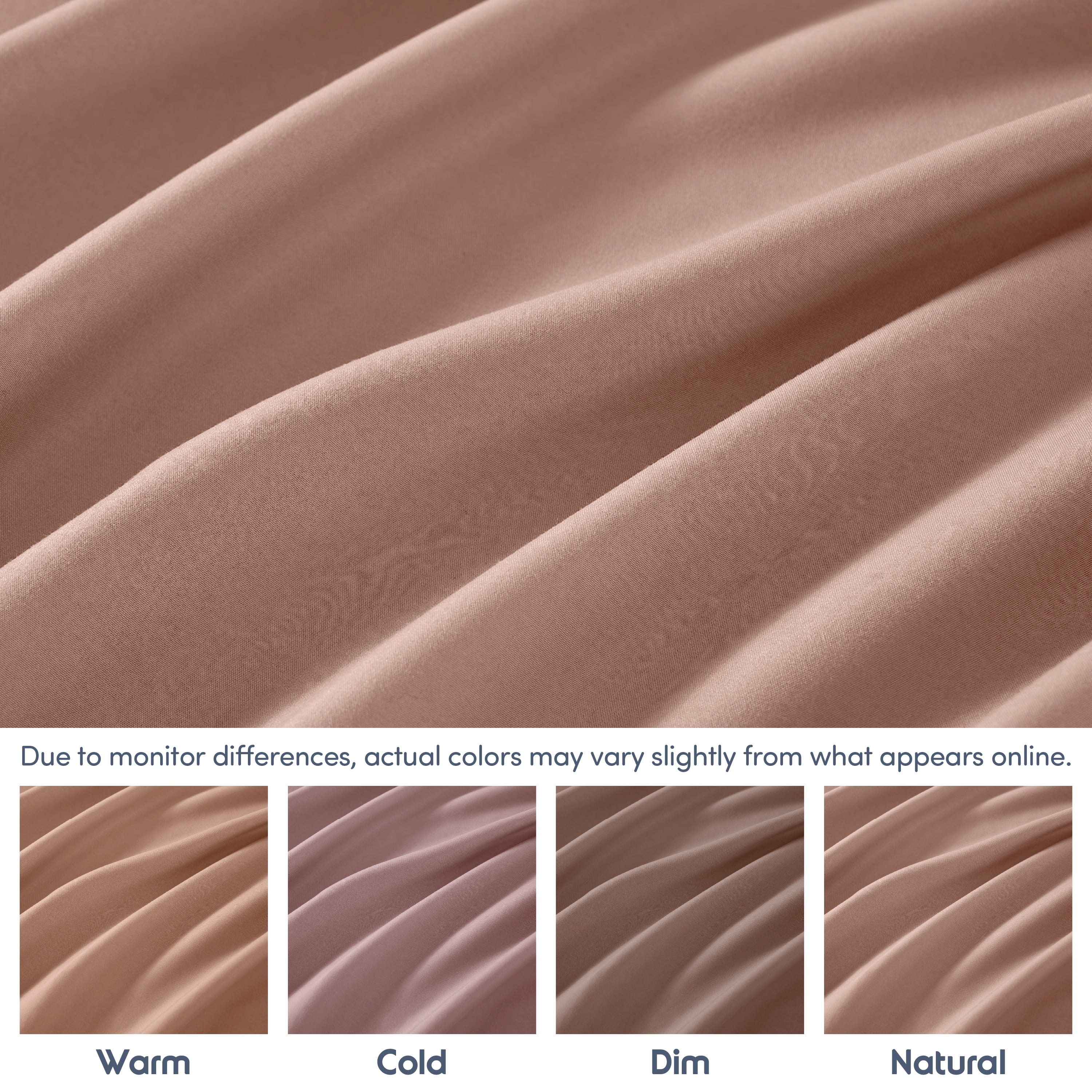 Lammaloe 4 Pack Extra Deep Pocket Twin Fitted Sheet Only, Fits 18" to 24" Mattress, Soft Microfiber Fitted Bed Sheet, Peach Beige