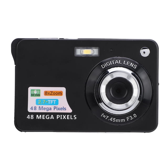 Cámara Digital 48MP 4K 8x Zoom 20 Filtros Pantalla De 2,7 Pulgadas Cámara Compacta Portátil Recargable Antivibración Para Niños Estudiantes Vlogging