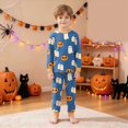 thumbnail image 2 of Cdudpw Halloween 2 Piece Girls Pajamas Kids Long Sleeve Top and Pants Pajamas Pjs Sleepwear Set for Toddler Little Girls Outfits(A002-Black), 2 of 9