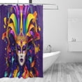 thumbnail image 2 of Coolnut Shower Curtain Mardi Gras Bathroom Decor Watercolor Shower Curtain Sets Fabric Cloth Bathroom Curtains with Hooks 60x72 Inch, 2 of 6