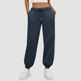 thumbnail image 5 of tarylea Sweatpants for Women Elastic Waist Cinch Bottom Pants Solid Color Drawstring Trousers with Pockets Casual Loose Workout Athletic Pants, 5 of 9