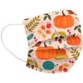 thumbnail image 4 of HUGFEGWE 50Pcs Fall Disposable Adults Face Masks,3 Ply Protective Disposable Face Masks with Maple Leaf Thanksgiving Designs (Fall/Thanksgiving F) CJB91-40801, 4 of 7