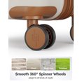 thumbnail image 3 of 20" Expandable Carry on Luggage Lightweight Suitcase with Double Spinner Wheels and TSA Lock,White-Brown, 3 of 7