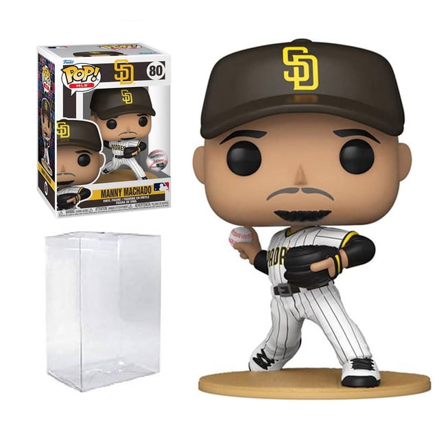 Figura de vinilo Funko Manny Machado #80 con protector Ecotek Pop Box