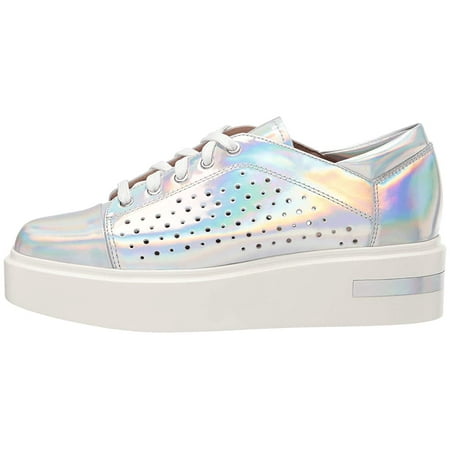 LINEA Paolo - Linea Paolo - Kendra - Perforated Leather Lace-Up Platform Sneakers - Walmart.com