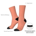thumbnail image 4 of Cauagu Orange Gingham Print Crew Socks for Women and Men,Adult Athletic Running Socks 1-Pair Sports Socks Work Gear Socks with Moisture Wicking, 4 of 6