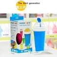 thumbnail image 4 of (green)Smoothies Cup Eco-friendly Double Layer Silicone Slushy Ice Cream Maker, 4 of 5