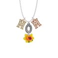 thumbnail image 2 of Delight Jewelry Fimo Clay Sunflower with Ladybug Multi-Colored Crystal Mom Charm Necklace, 2 of 5