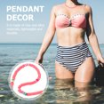 thumbnail image 4 of Collier Femme Plage Loisirs Chaîne Personnalisée Pièces Rondes en Argile (Corail Rose 6mm), 4 of 8