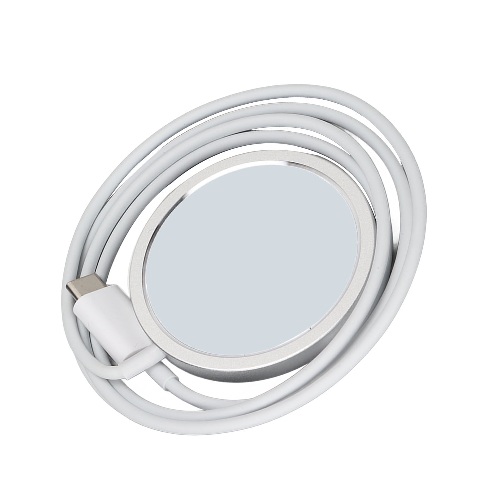 Magnetic Charger, USB Overheating Protections Magnetic Wireless Charger Safe Charging  For Travel White