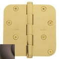thumbnail image 2 of Baldwin 1140031I 4 x 4 in. Radius Mortise Corner Hinge&#44; Unlacquered Bright Brass, 2 of 7
