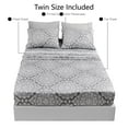 thumbnail image 3 of American Home Collection Geometric Bed Sheets, Brushed Microfiber Grey Pattern Twin Sheet Set, 3 of 6