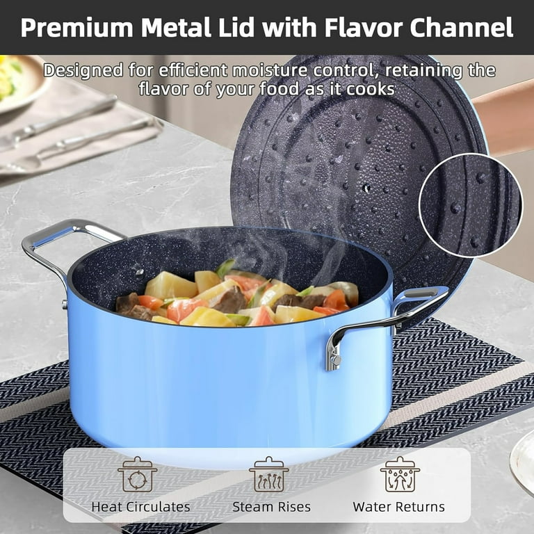 Nuwave Lux Pots and Pans Set Ultra Nonstick, Healthy G10 Duralon