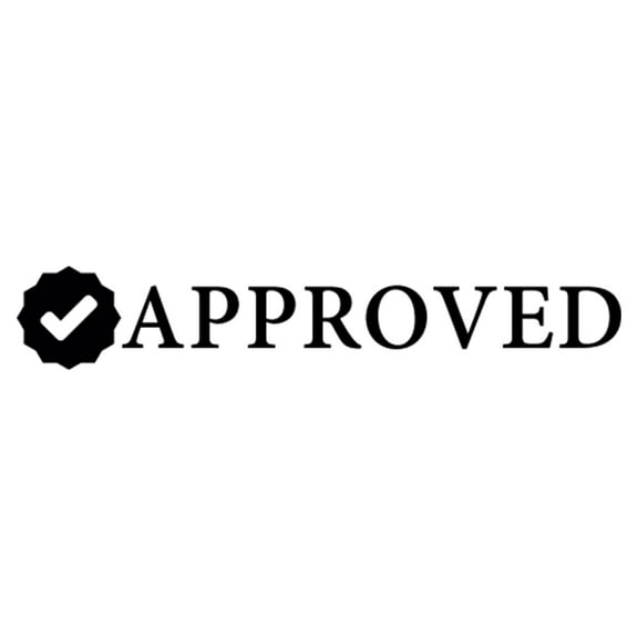 Printtoo Approved Self Inking Rubber Stamp Pre-Inked Office Stamp- Home Office Business Stationery, Black- 42 x 9 mm