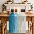 thumbnail image 2 of Table Runner 120 Inches Long for Kitchen Dining, Teal Summer Beach Dresser Scarf Farmhouse, Dining Table Decorations for Wedding/Parties, Coastal Nautical Seaside Ocean 13 x 120 In, 2 of 8