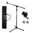 thumbnail image 1 of Clef Audio Labs Tripod Mic Stand, One-Handed Clutch Height Adjustment and Telescopic Boom Arm - Cable Management Clips, Universal Mic Holder Mount, Adapter and Carry Bag included, 1 of 4