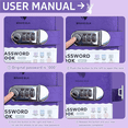thumbnail image 5 of OUCLEYE B6 Password Book with Combination Lock, PU Leather Password Keeper Organizer, A-Z Alphabetical Index Website Address Login Notebook, Telephone Number Record Journal for Home Office Use, 5 of 11