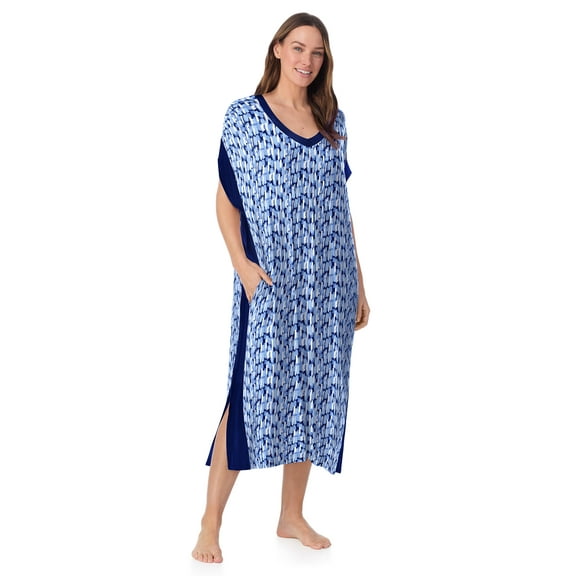Layla Women’s Sleepwear 46” Knit Caftan, XS-5X