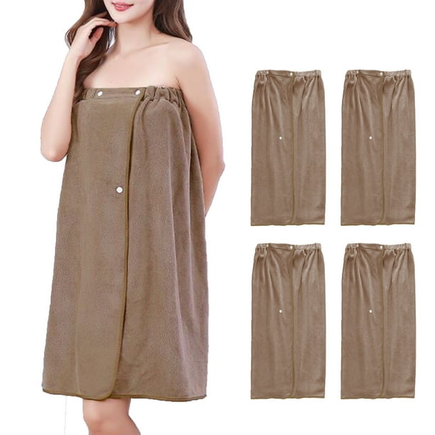 Conjunto de Toalla Envolvente, Bata de Baño Suave y Ajustable, Ligera y Cómoda, Ideal para Usar En El Gimnasio, Viajes o En Casa, Regalo Ideal para Mujeres.