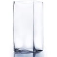 thumbnail image 1 of WGV Tall Square Vase Glass Block, Length 5", Height 10", Clear Large Floral Plant Container, Fish Tank, Planter Terrarium for Wedding Party Event, Home Office Decor, 1 Piece, 1 of 7