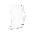 thumbnail image 2 of OFFIGAM Acrylic Photo Frame White Clear Desktop Stand for Office Home Certificate and Photo Display, 2 of 8