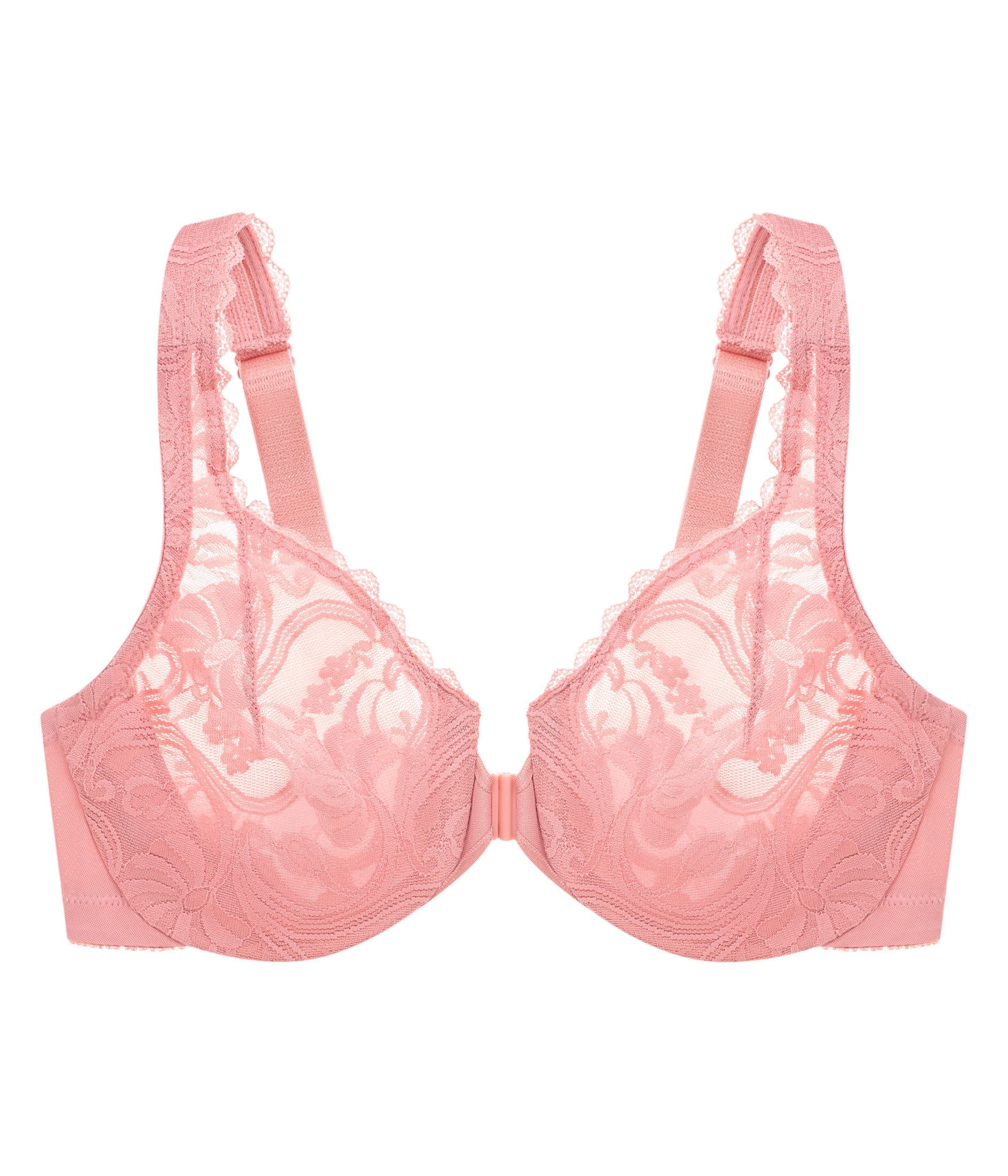 Glamorise WonderWire Front-Closure Stretch Lace Underwire Bra 9245 (Women's & Women's Plus)