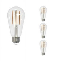 Bulbrite 862849 3000K 1400 Lumen 13 watt LED Filament Dimmable ST18 Light Bulbs with a Clear & Medium E26 Base, Soft White - Pack of 4