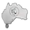thumbnail image 2 of 2014 Australia 1 oz Silver Saltwater Crocodile BU (Map Shape), 2 of 3