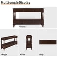 thumbnail image 2 of LKTART 54 inch Farmhouse Console Table, Solid Wood Entryway Table with 6 Drawers and Storage Shelf, Espresso, 2 of 8