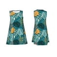 thumbnail image 7 of Lsque Tropical Leaves Pattern Summer Dresses for Women – Sleeveless T-Shirt Swing Sundress, Perfect for the Beach and Casual Days, 7 of 7