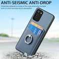 thumbnail image 2 of Carbon Fiber Patterned Case for Samsung S20 FE, Wallet case with [360°Rotation Ring Kickstand] Credit Card Holder,PU Leather Shockproof Cover Women Men for Samsung Galaxy S20 FE, Blue, 2 of 8