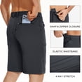 thumbnail image 2 of TACVASEN Men's Cargo Work Shorts Lightweight Quick Dry Waterproof 5 Zipper Pockets for Hiking Fishing Dark Gray Size 36, 2 of 7
